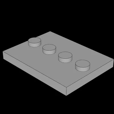 Tấm Lego Tương Thích (88646.dat) 3 x 4 với 4 Gai Giữa