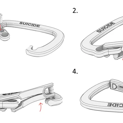 Móc Khóa "Tự Sát" In 3D - Không Dành Cho Leo Núi