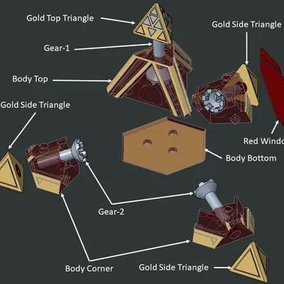 Mô hình Geared Sith Holocron In 3D