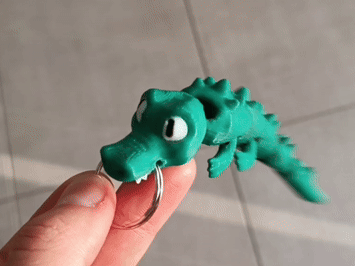 Móc Khóa Cá Sấu Flexy - Crocodile Flexy Keychain - Thumbnail 1
