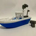 Chiếc Benchy Nổi Ổn Định Có Hàng, Khói Và Cờ (Phiên Bản Đa Sắc Màu) - Thumbnail 2