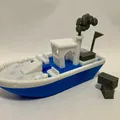 Chiếc Benchy Nổi Ổn Định Có Hàng, Khói Và Cờ (Phiên Bản Đa Sắc Màu) - Thumbnail 5