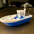 Chiếc Benchy Nổi Ổn Định Có Hàng, Khói Và Cờ (Phiên Bản Đa Sắc Màu) - Thumbnail 6