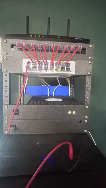 Giá đỡ rack nửa 10 inch cho Ubiquiti Switch Lite 16 PoE - Image 5