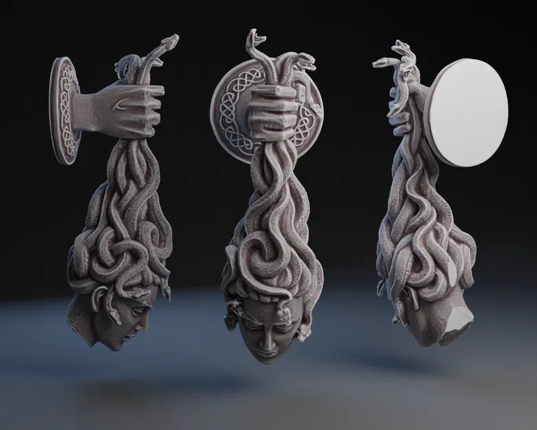 Mô Hình 3D Tay Cầm Đầu Medusa - Image 1
