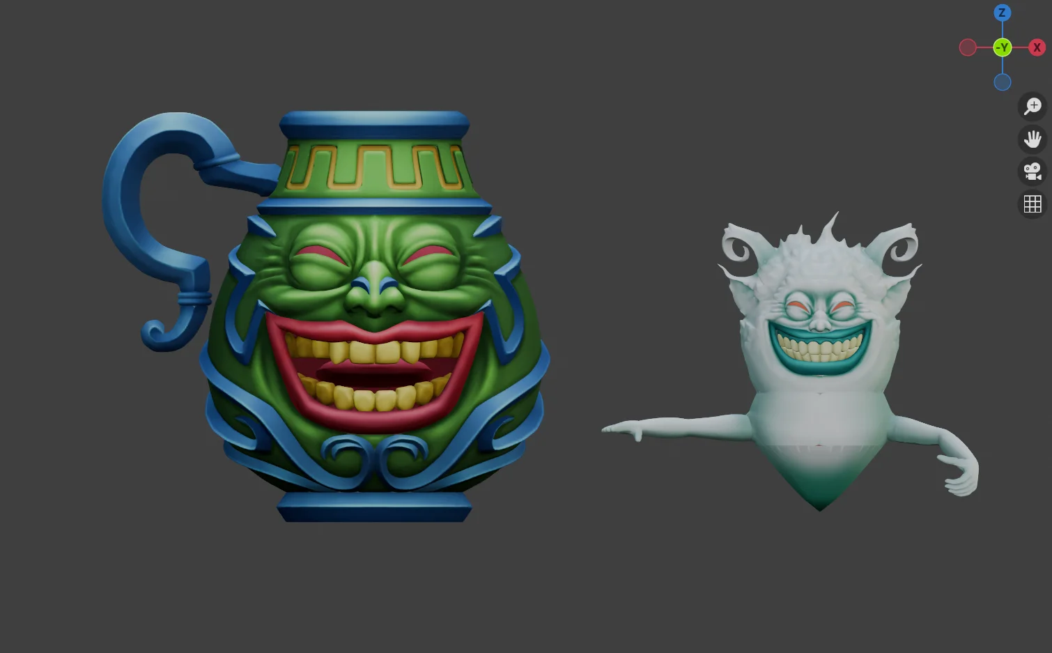Chậu Tham Lam (Pot of Greed) - Mô hình 3D 1