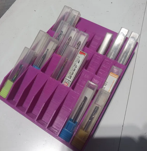 Khay Đựng Dao Phay Ngón Gridfinity (32 Khe, 3x4) - Image 1