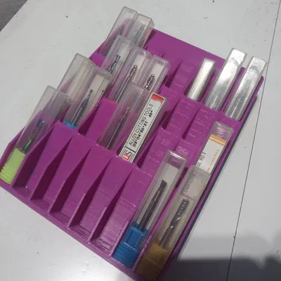 Khay Đựng Dao Phay Ngón Gridfinity (32 Khe, 3x4)