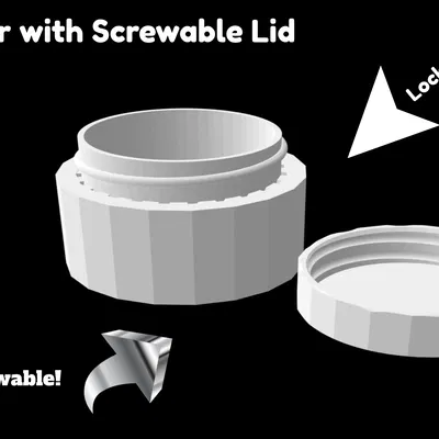 Hộp Đựng Có Nắp Vặn