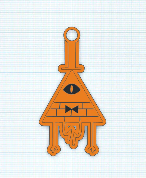 Bill Cipher Móc Khóa Gravity Falls - Image 1