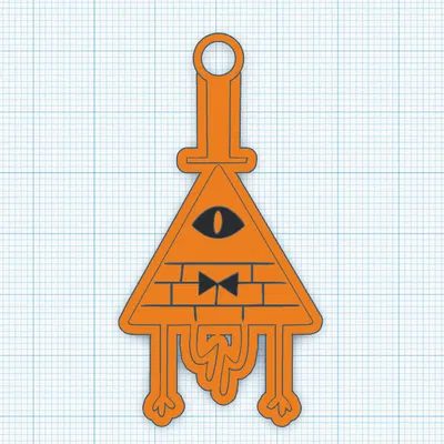 Bill Cipher Móc Khóa Gravity Falls