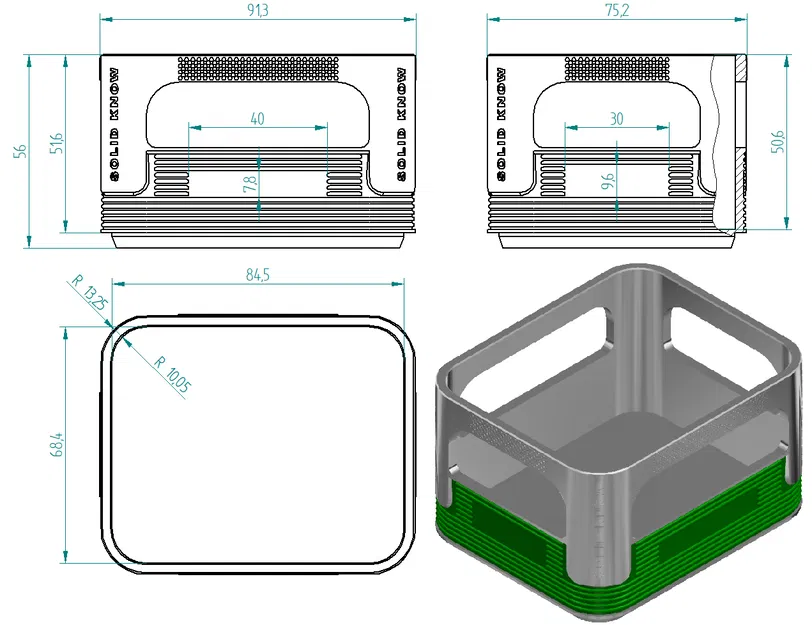 Hộp mini có thể xếp chồng (Thiết kế thùng bia Veltins) - Image 3