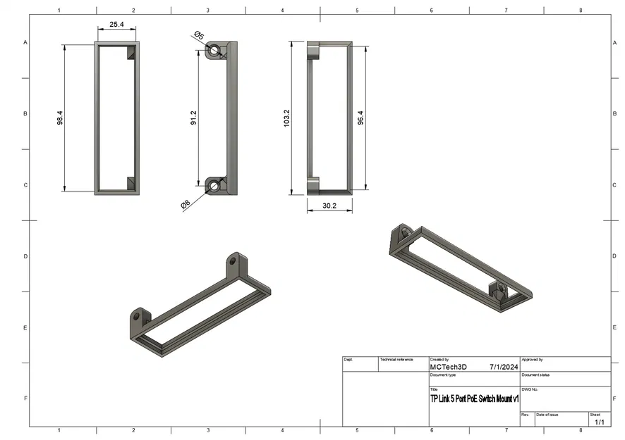 Giá đỡ gắn tường TP Link PoE 5 Cổng - Image 2