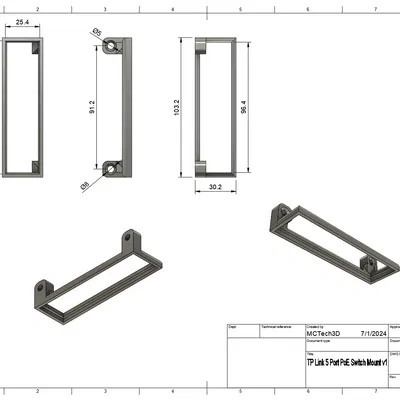 Giá đỡ gắn tường TP Link PoE 5 Cổng