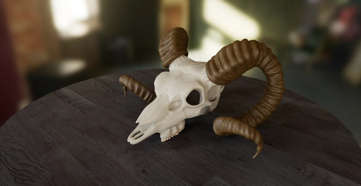 Mặt dây chuyền hình đầu lâu dê - Image 1