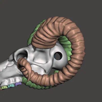 Mặt dây chuyền hình đầu lâu dê