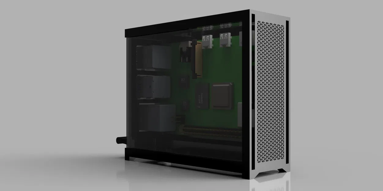 Vỏ Case Raspberry Pi 4B Kiểu Corsair 4000D (RPi 4B) - Image 1