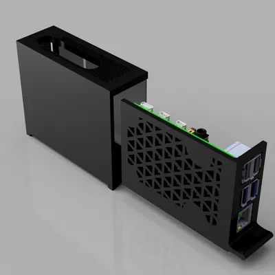 Vỏ Case Raspberry Pi 4B Kiểu Corsair 4000D (RPi 4B)