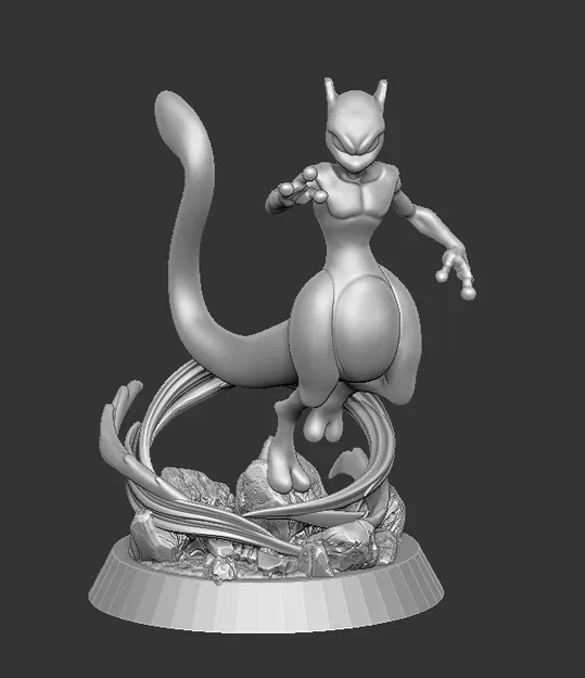 Mô hình 3D nhân vật Mewtwo Pokemon - Image 2