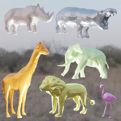 Gói Safari Low Poly Siêu Vui!