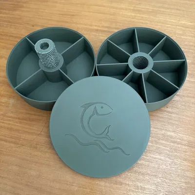 Hộp Câu Cá Tròn Hai Tầng