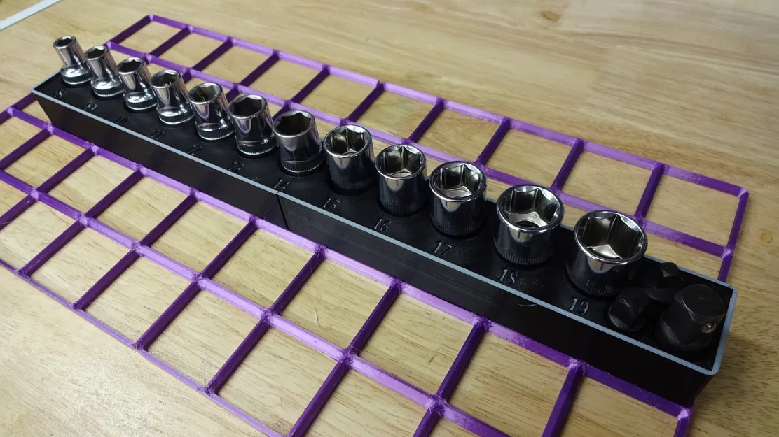 Khay giữ tuýp Gridfinity Neo Tools 8 - 19 mm - Image 1