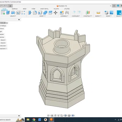 Tháp Đài Phun Nước 3 Cạnh