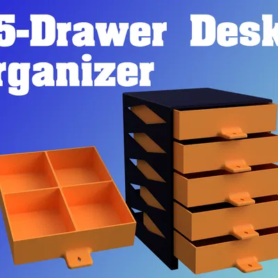 Hộp Đựng Đồ 5 Ngăn Kéo Để Bàn