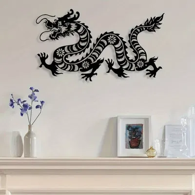 Kiệt tác nghệ thuật treo tường Rồng Đen uy nghi