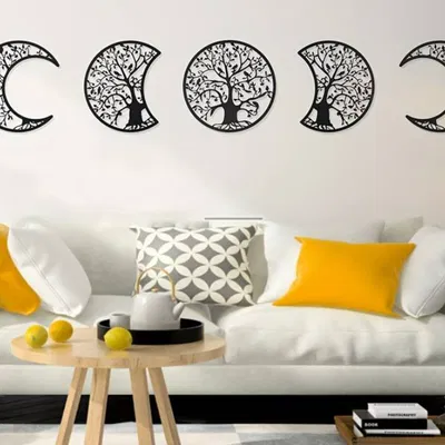 Bộ 5 món Trang trí tường Boho theo Pha Mặt Trăng