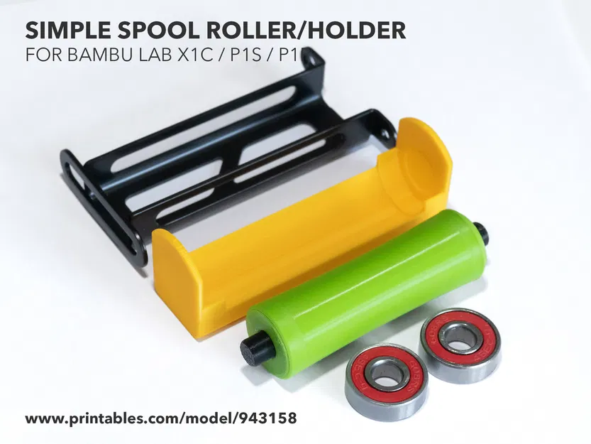 Con Lăn/Giá Đỡ Cuộn Dây Đơn Giản Cho Bambu Lab X1C / P1S / P1P - Image 1
