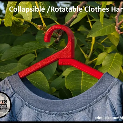 Móc Treo Quần Áo Gấp Gọn / Xoay Được (In Liền)