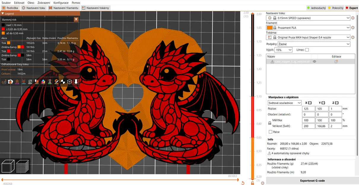 Trang trí bánh kem: Song long cho cặp song sinh (ba màu) - Image 4