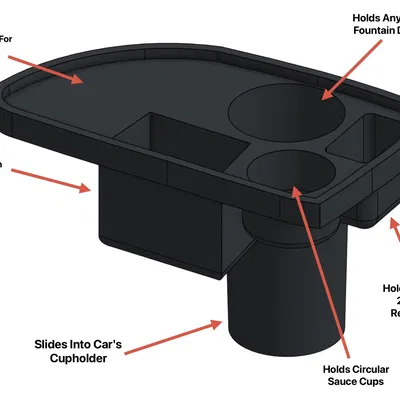 Khay Đựng Đồ Ăn Nhanh Cho Xe Hơi