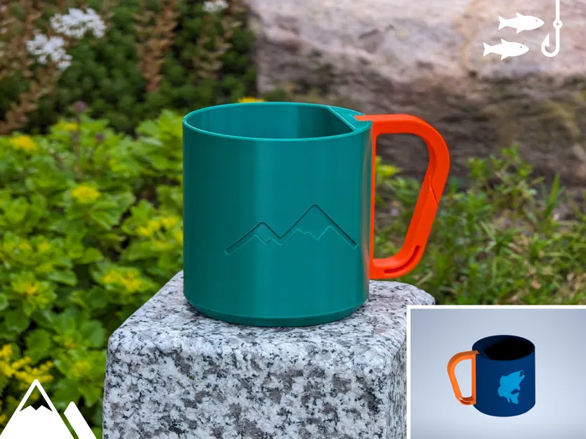 Cốc có móc carabiner với nhiều hình ảnh - Image 1