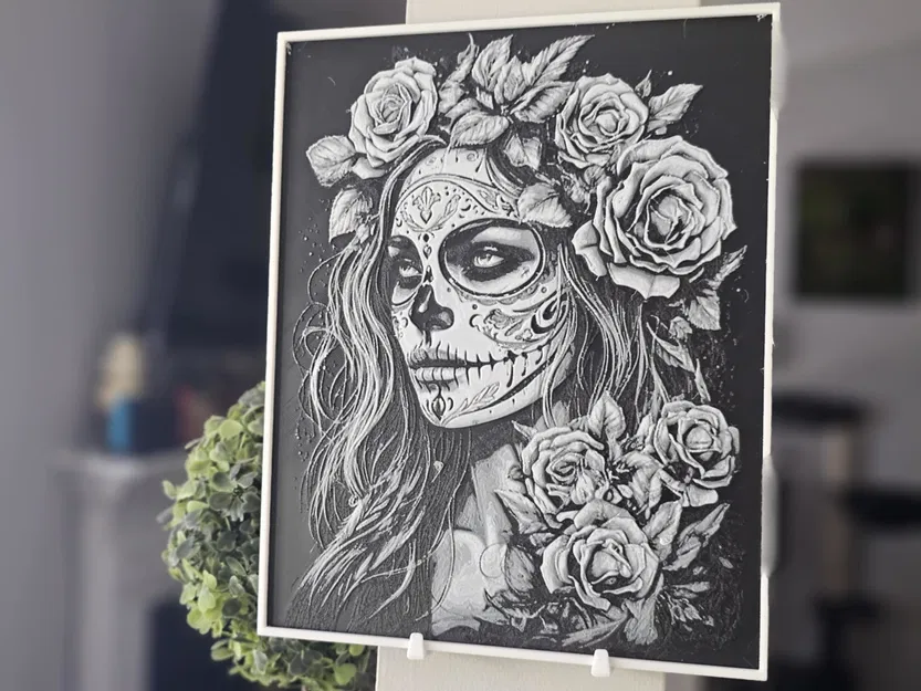 Mô hình La Catrina Đen Trắng Hueforge - Image 1