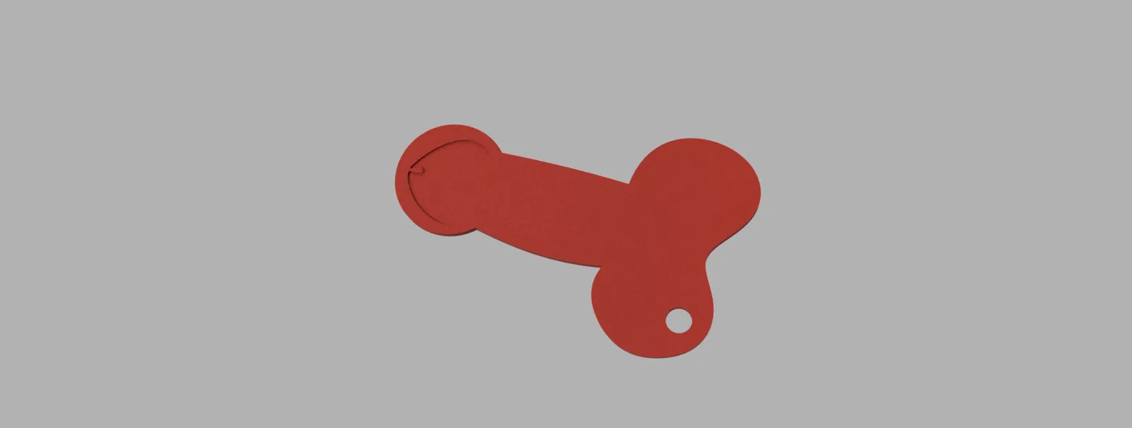 Móc khóa chip xe đẩy mua sắm hình dương vật - Image 2