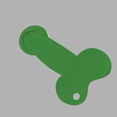 Móc khóa chip xe đẩy mua sắm hình dương vật