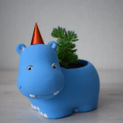 Chậu Hoa Hình Hà Mã Độc Đáo