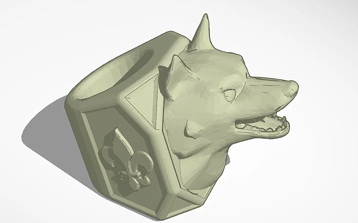 Móc Khóa Khăn Quàng Cổ Hình Sói - Image 1