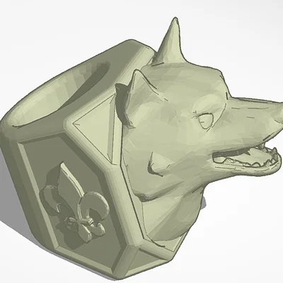 Móc Khóa Khăn Quàng Cổ Hình Sói