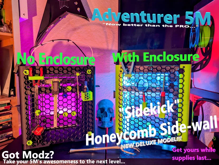 Tấm che cạnh Honeycomb/Hexagon/Hex kích thước đầy đủ cho Flashforge Adventurer 5M - Image 1