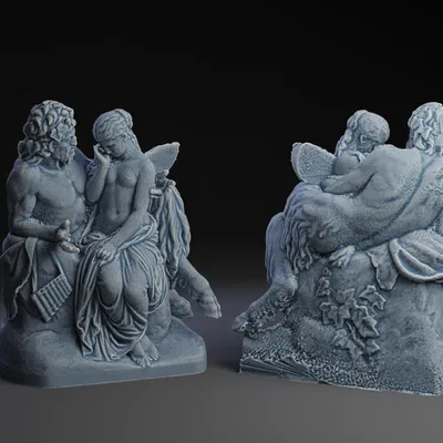 Mô hình 3D Satyr và Thiên thần/Tiên nữ