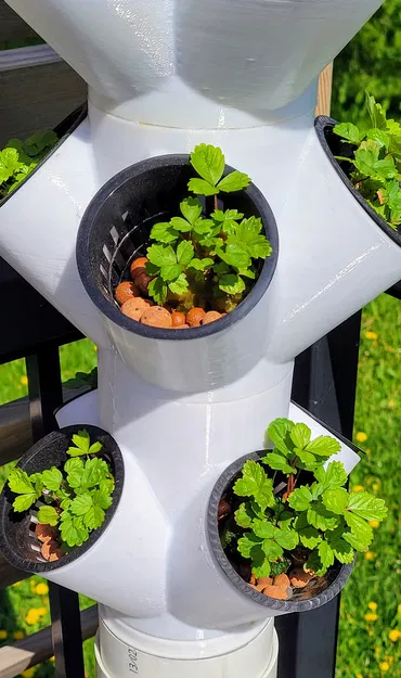 Tháp Thủy Canh 3D Xếp Chồng 4 Lỗ - Image 1