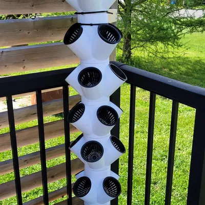 Tháp Thủy Canh 3D Xếp Chồng 4 Lỗ