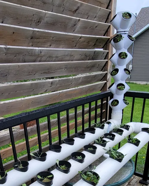 Tháp Thủy Canh 3D Xếp Chồng 4 Lỗ - Image 3