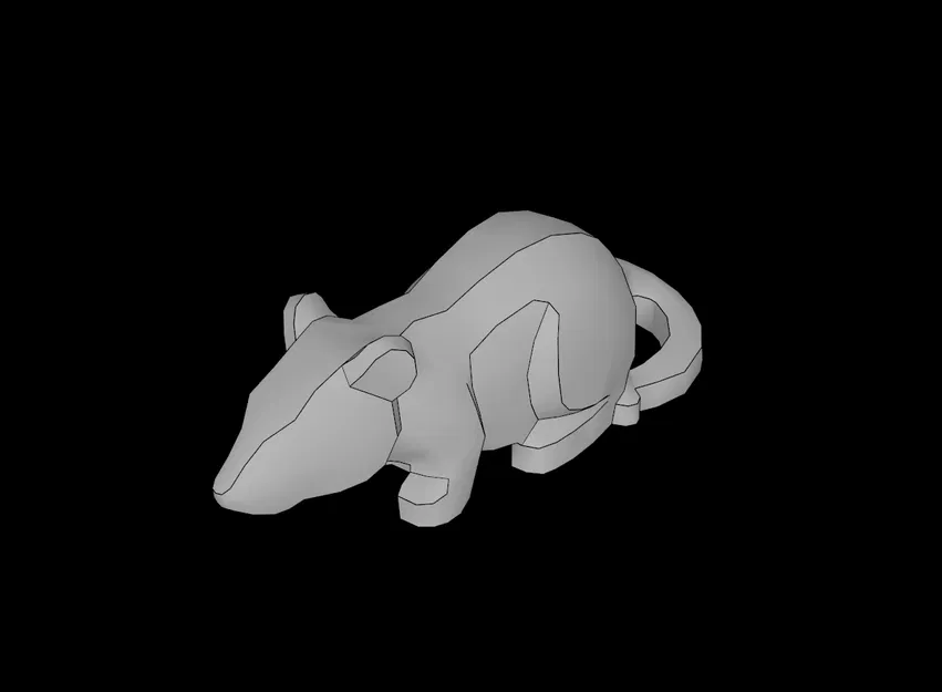 Chuột Đồ Chơi Tương Thích Lego (36756.dat) Đuôi Cong - Image 1