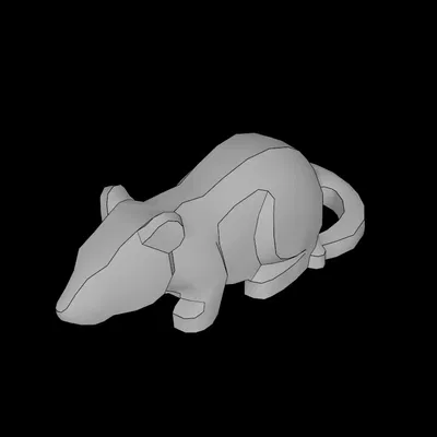 Chuột Đồ Chơi Tương Thích Lego (36756.dat) Đuôi Cong