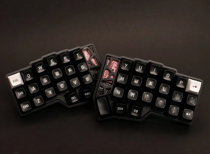 Vỏ Cornehole cho Bàn phím Corne (CRKBD) có dây phiên bản TRRS Remix - Image 1