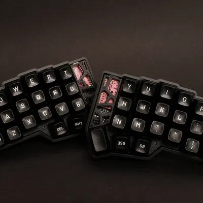 Vỏ Cornehole cho Bàn phím Corne (CRKBD) có dây phiên bản TRRS Remix